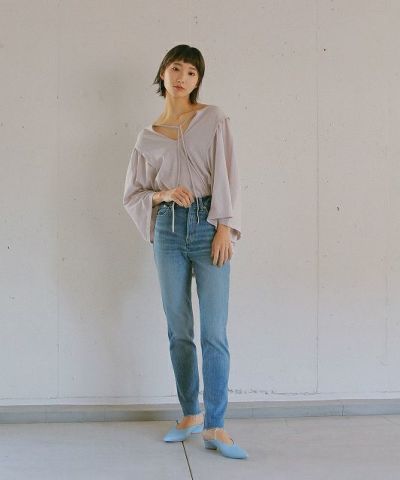 ECODENIM野沢和香×YANUK スクエアヘム フレア “Happy” | Flare Denim