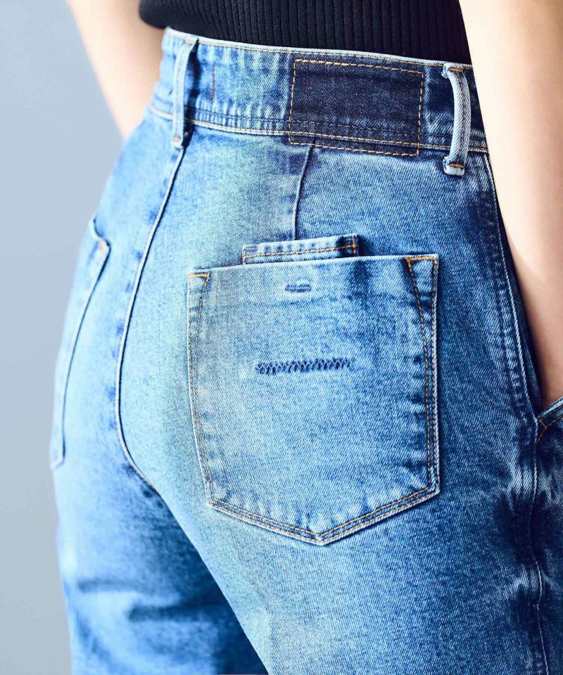 ECO DENIM加藤かすみ×YANUK フレアスリットデニム | KASUMI KATO 