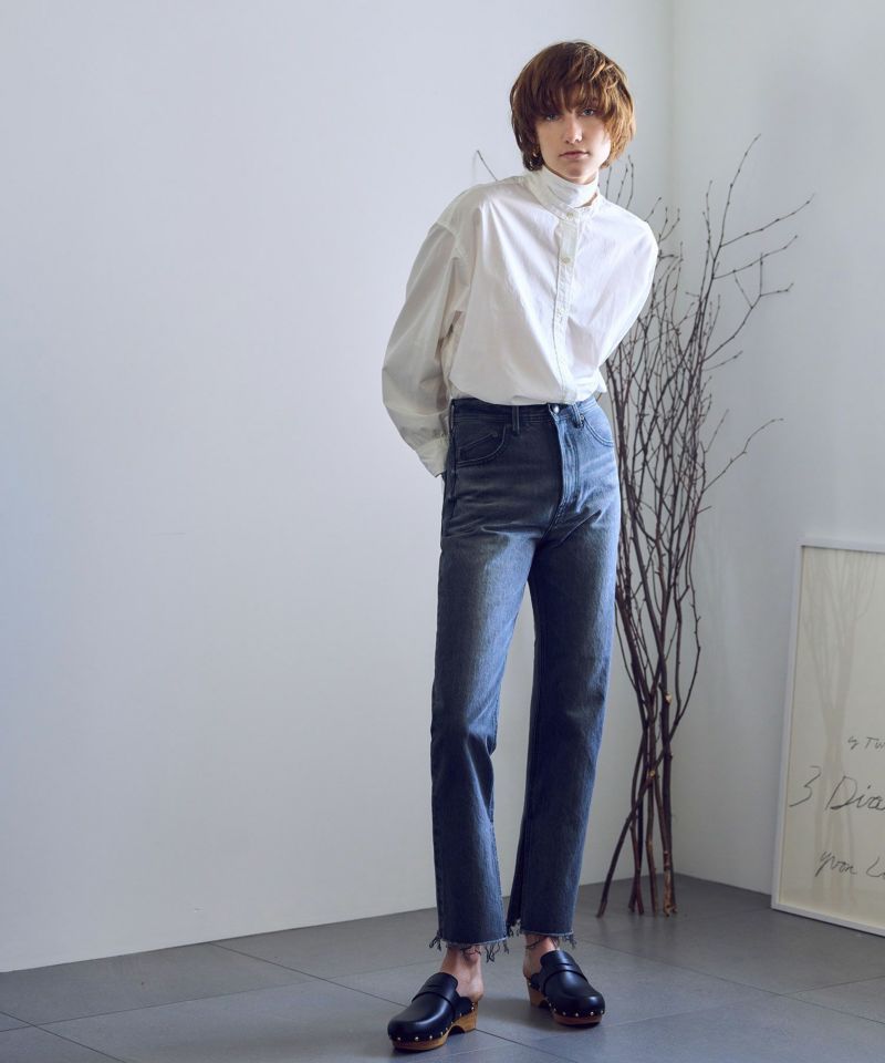 moussy ハイウエスト ストレートパンツ