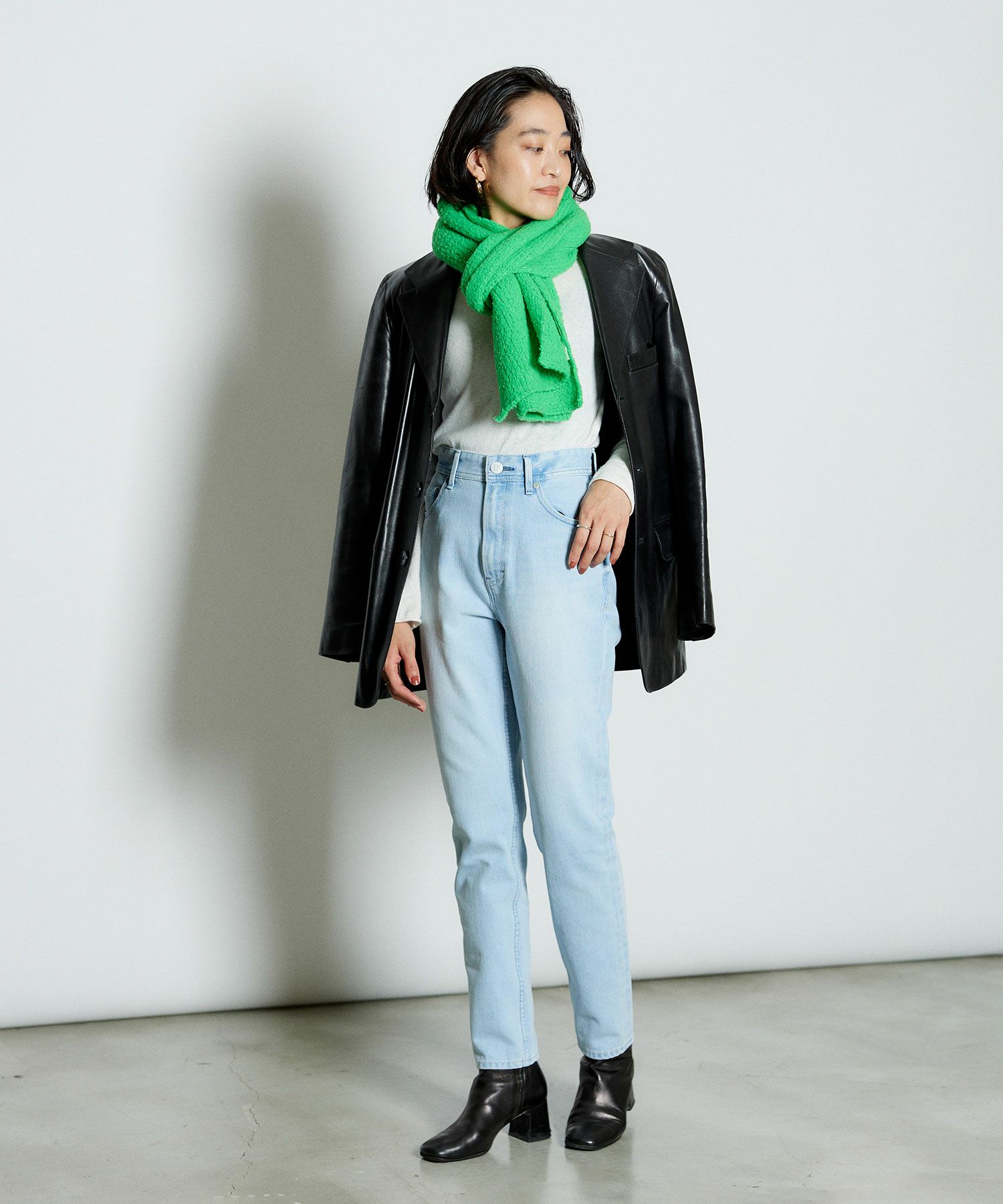 SALE】Trick Denimハイウエスト スリムテーパード