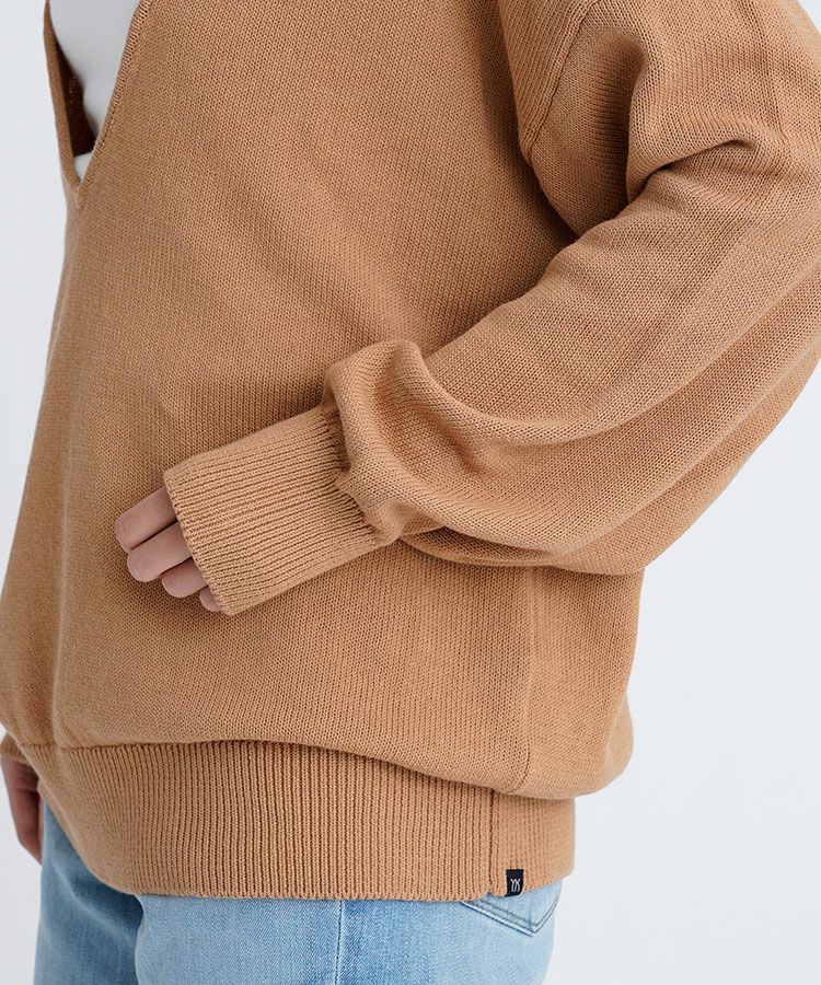 美品　イエナ　ベージュ　Vネックウールニット　ゆったりワイド　ウール100% ZOZO限定カラー有】ウールブレンドフラッフィーニット