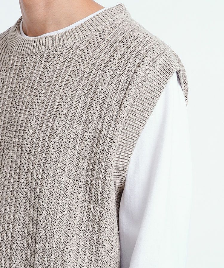 23AW YANUK コットンニットベスト 定価27,500円 mens_knit_cc23 | YANUK ONLINE STORE