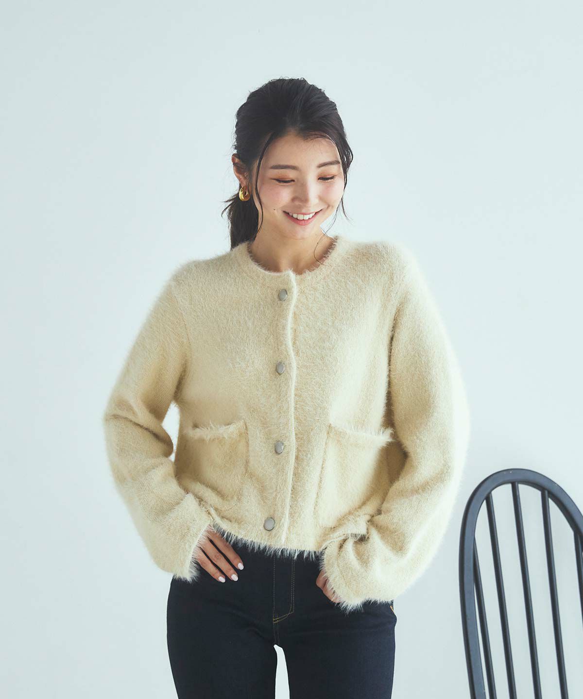 ショートシャギーカーディガン | ニット | YANUK ONLINE STORE 