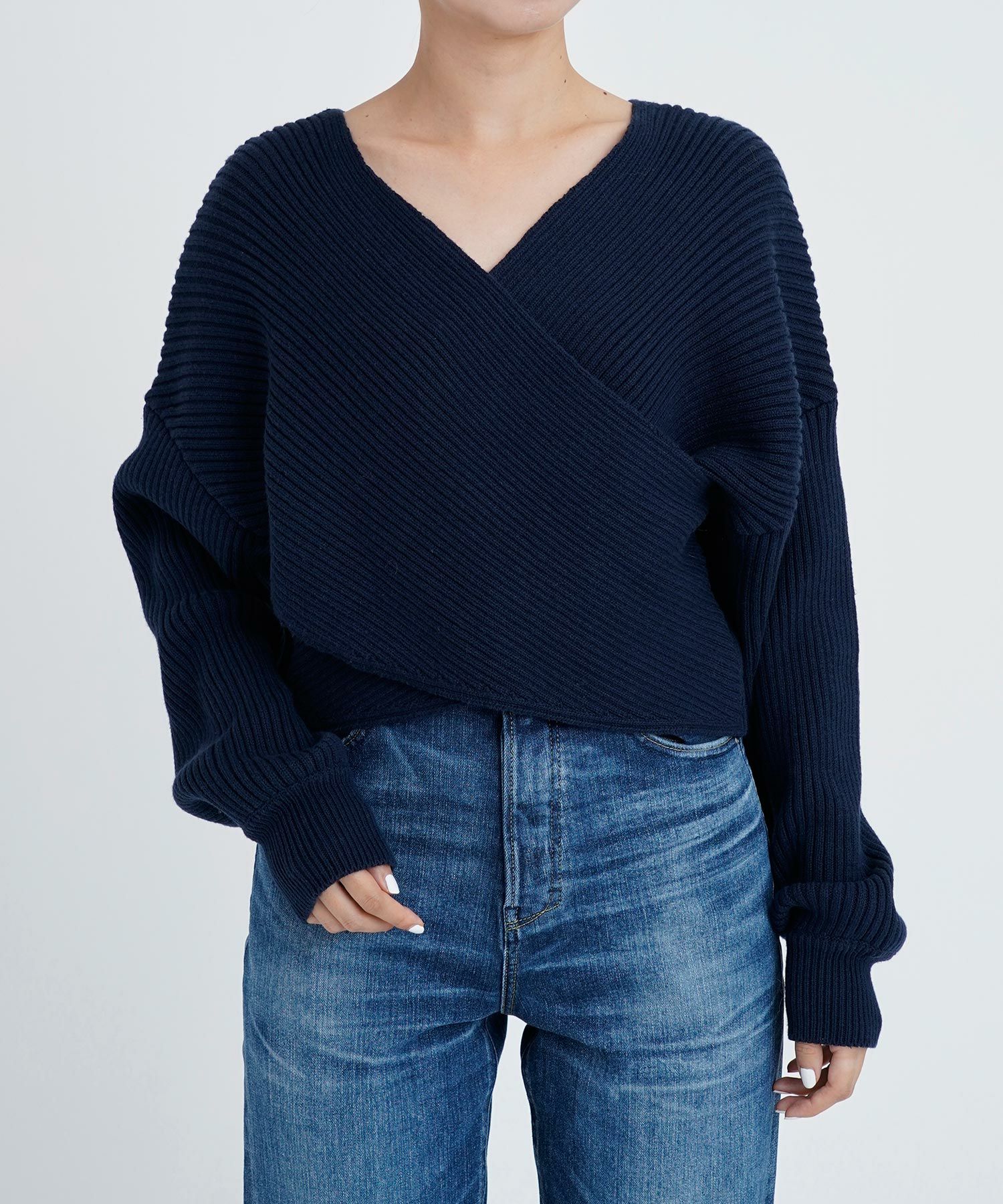 Vネッククロスニット | ニット | YANUK ONLINE STORE