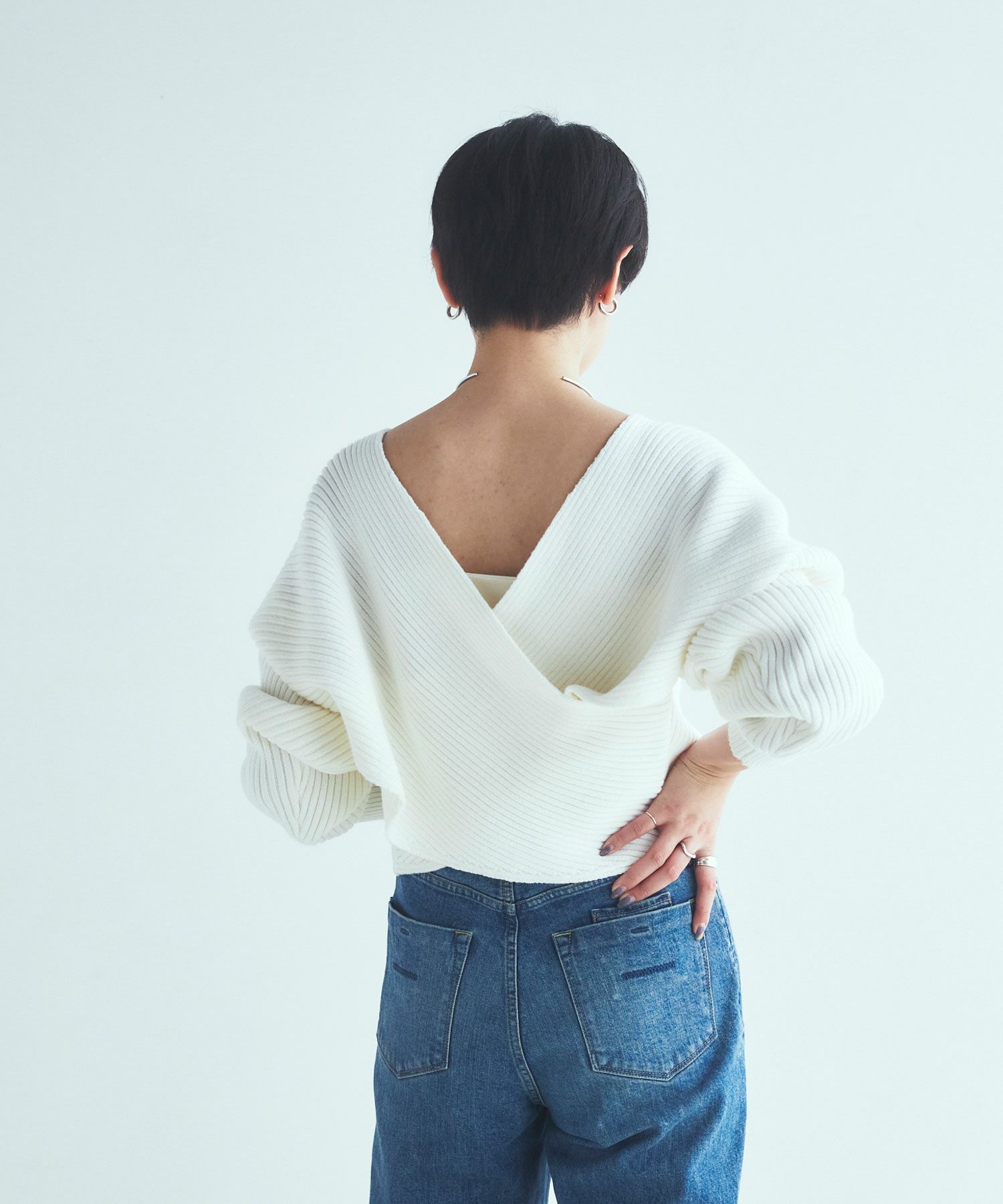 Vネッククロスニット | ニット | YANUK ONLINE STORE