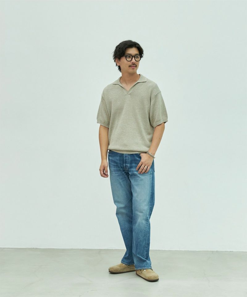 スキッパーポロニット | ニット | YANUK ONLINE STORE スキッパーポロニット | ニット | YANUK ONLINE STORE