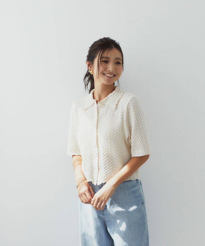 スーパーセール 目玉商品 クロップドレースシャツ STORE ONLINE YANUK | シャツ＆ブラウス | トップス