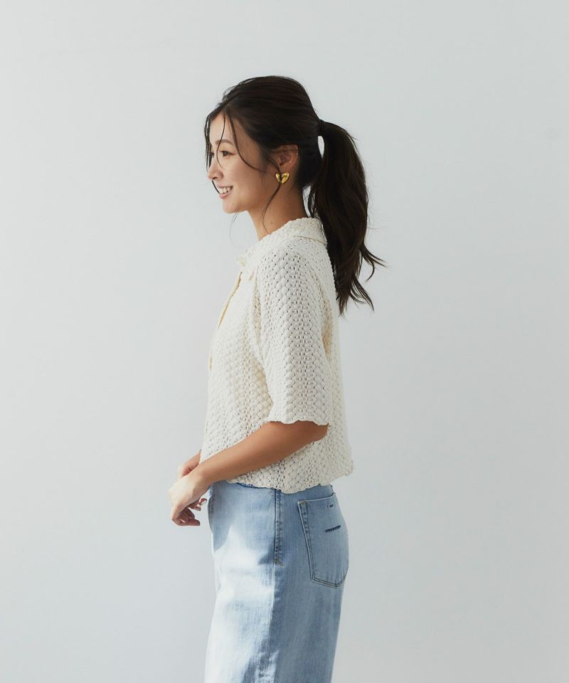 クロップドレースシャツ | シャツ＆ブラウス | YANUK ONLINE STORE