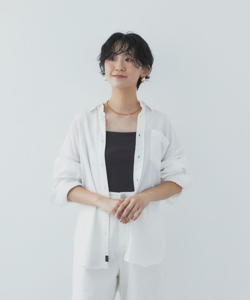 YANUK◆長袖シャツ/FREE/コットン/WHT/57132405 YANUK(ヤヌーク) / 長袖シャツ/FREE/コットン/WHT/57132405