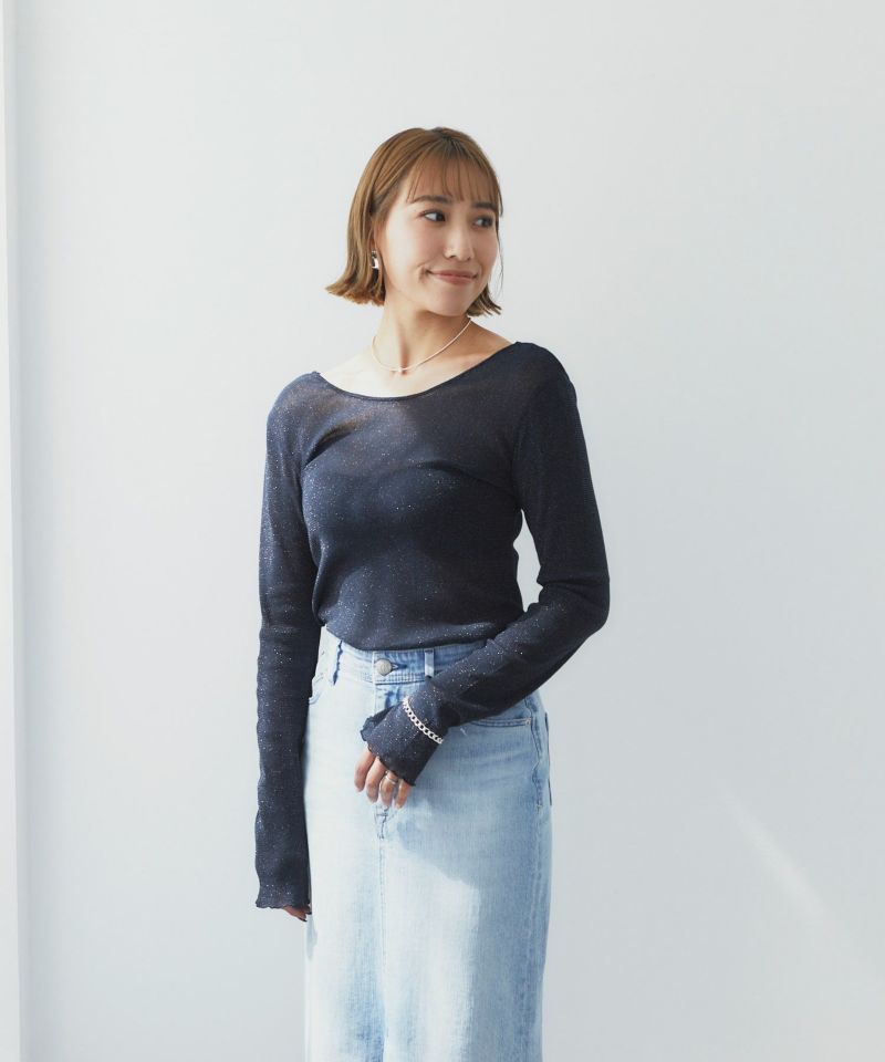 シアーグリッターロングスリーブ | カットソー | YANUK ONLINE STORE