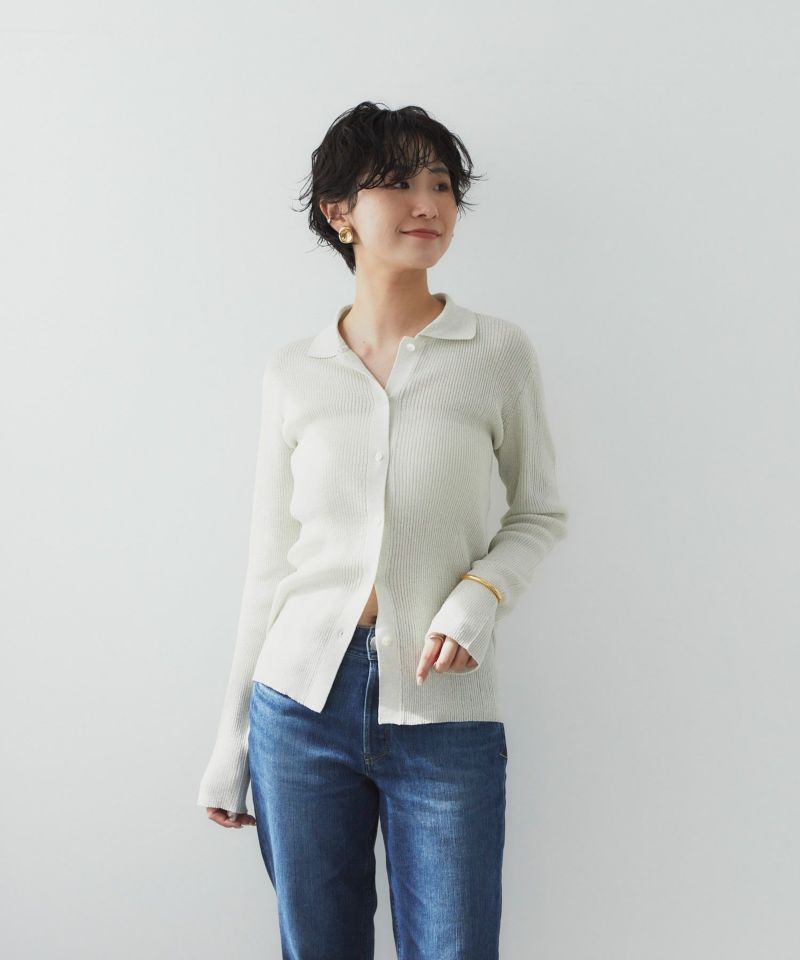 グリッターリブカーディガン | ニット | YANUK ONLINE STORE