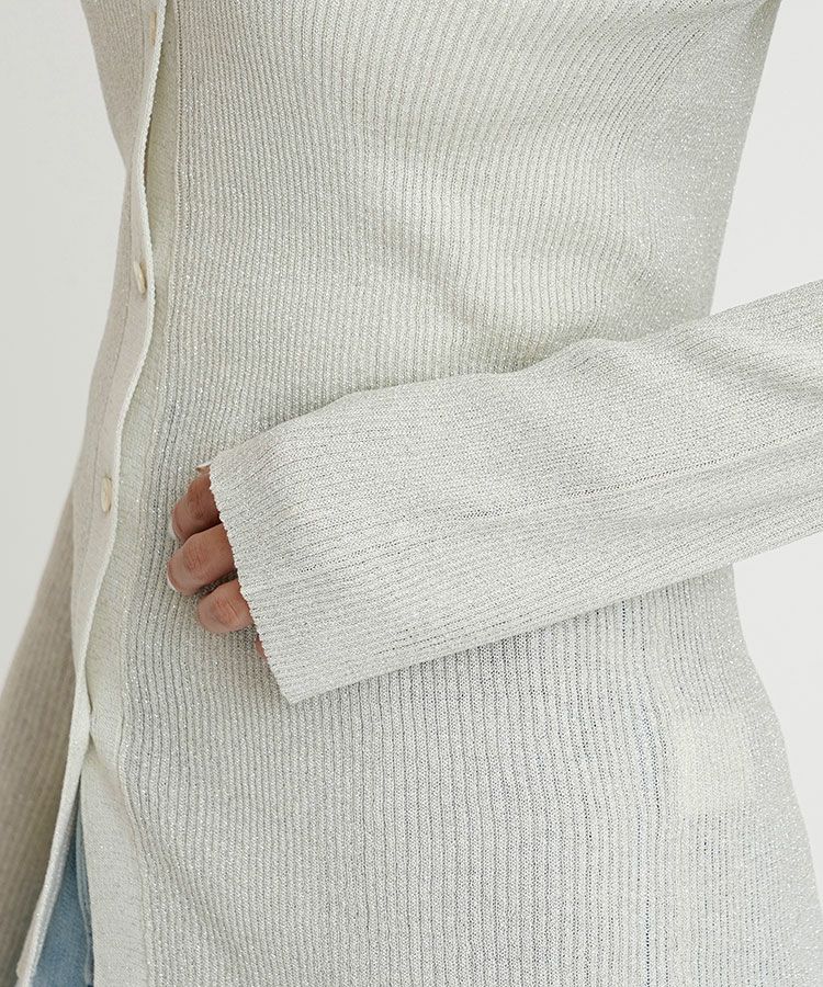 グリッターリブカーディガン | ニット | YANUK ONLINE STORE