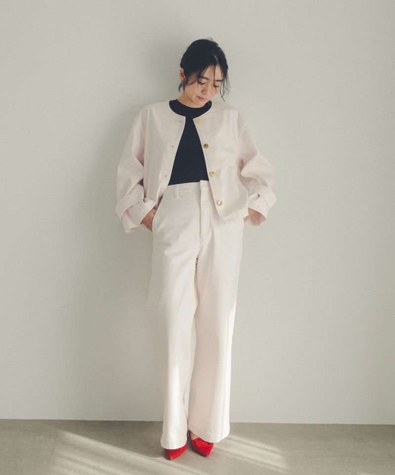 完売品樋口かほりxYANUK ノーカラージャケットピンク