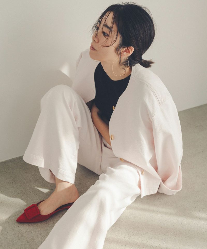 完売品樋口かほりxYANUK ノーカラージャケットピンク