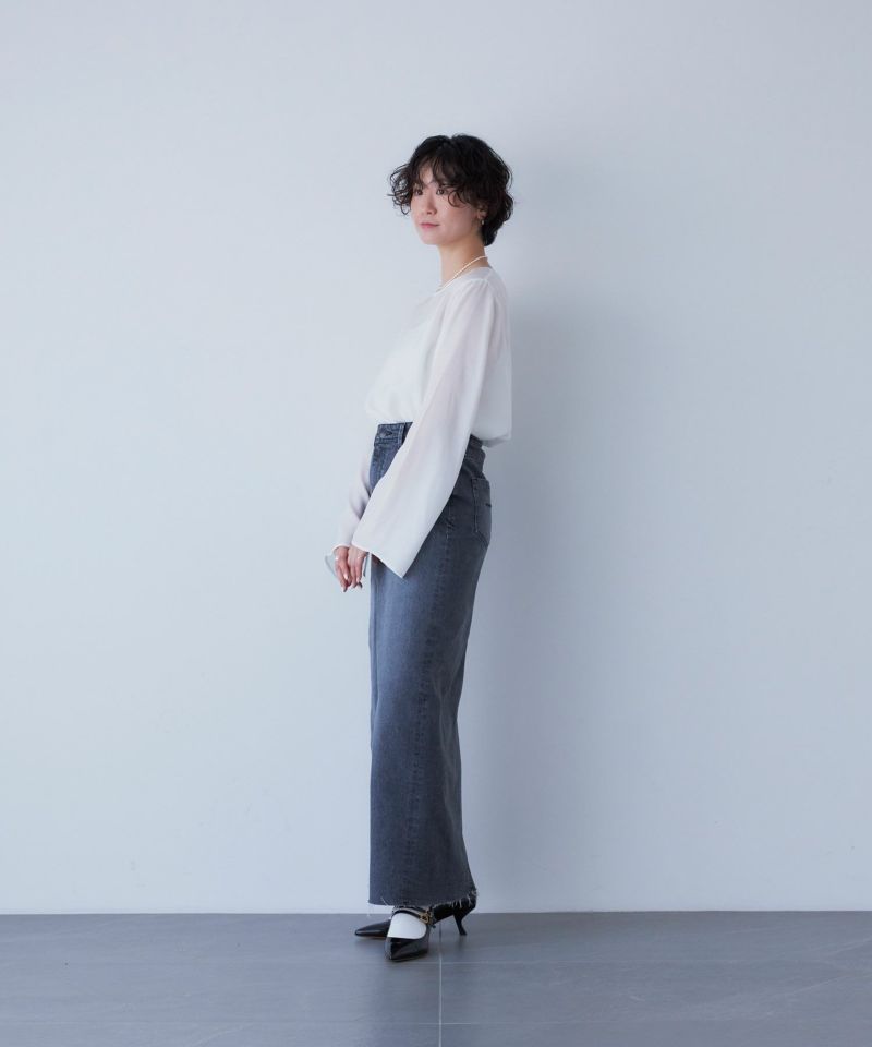 人気商品【YANUK】M/スリット ロングスカート/ 57183039/デニット 人気商品【YANUK】M/スリット ロングスカート/ 57183039/デニット
