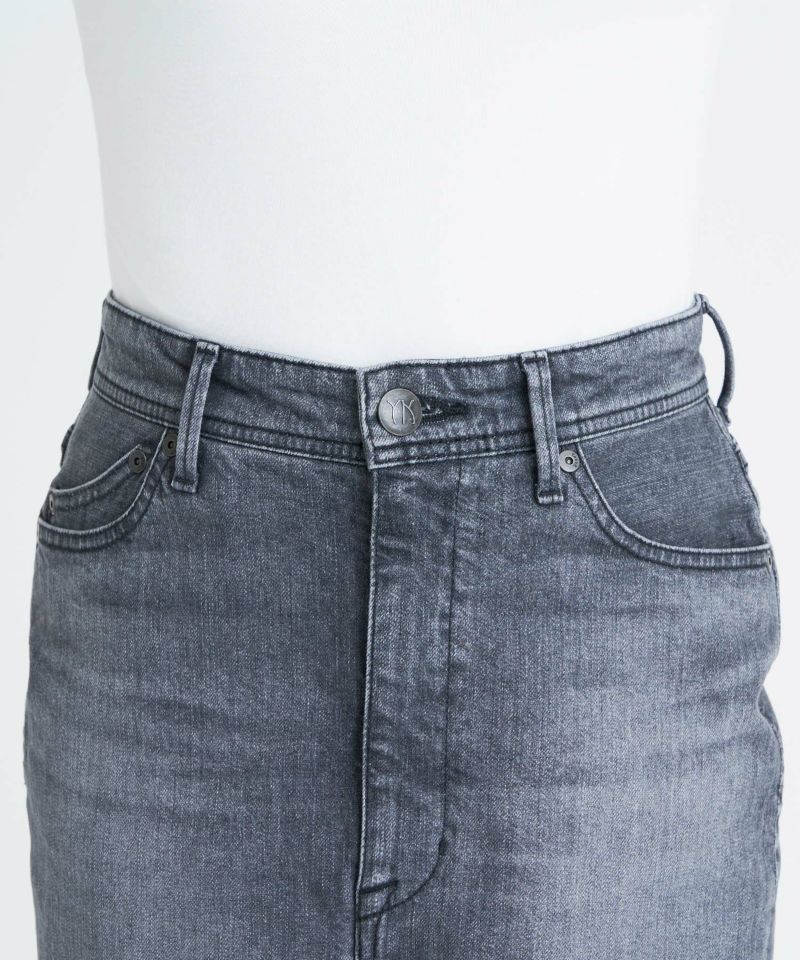 【美品】ヤヌーク フロントスリットロングスカート　ペイント　XSサイズ YANUKヤヌーク スリットロングスカート CMF(BLUE) | ITAL STYLE WEAR