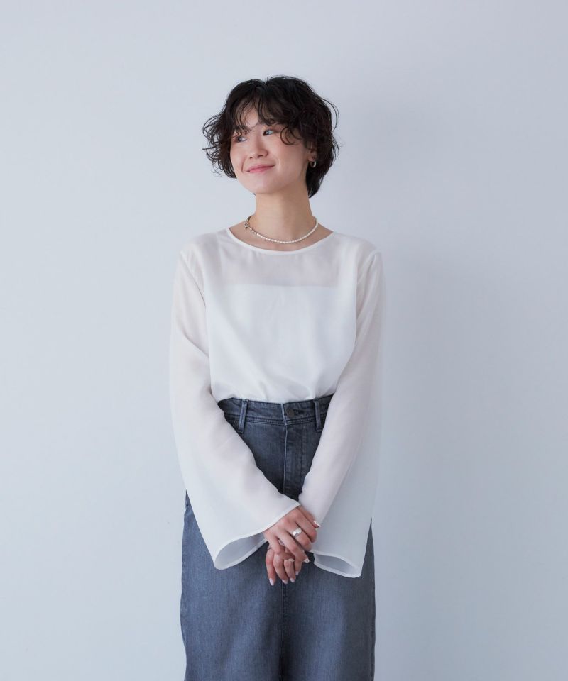 papurikko フレアスリーブブラウス　2025 s/s papurikko フレアスリーブブラウス - minä perhonen