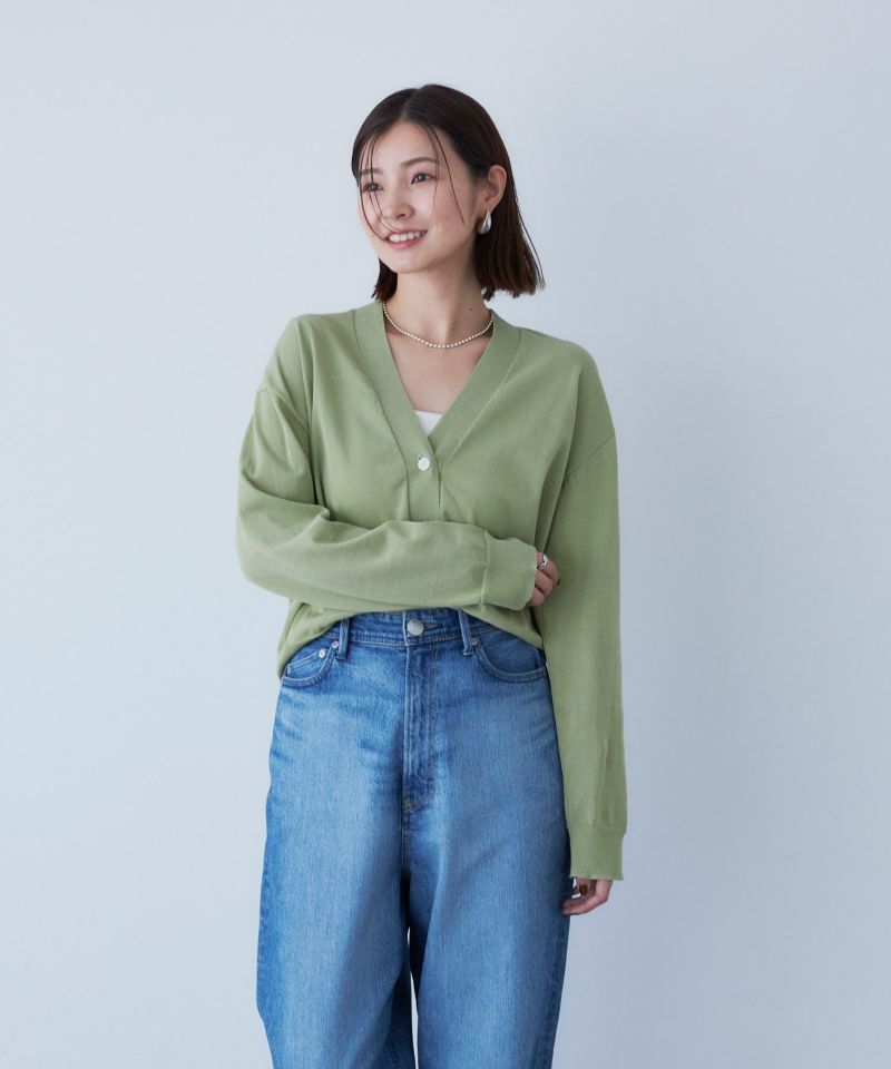 am10ALEXACHUNG シアーフラワーニットカーディガン グリーン シアーカーディガン｜martinique（マルティニーク）｜商品詳細