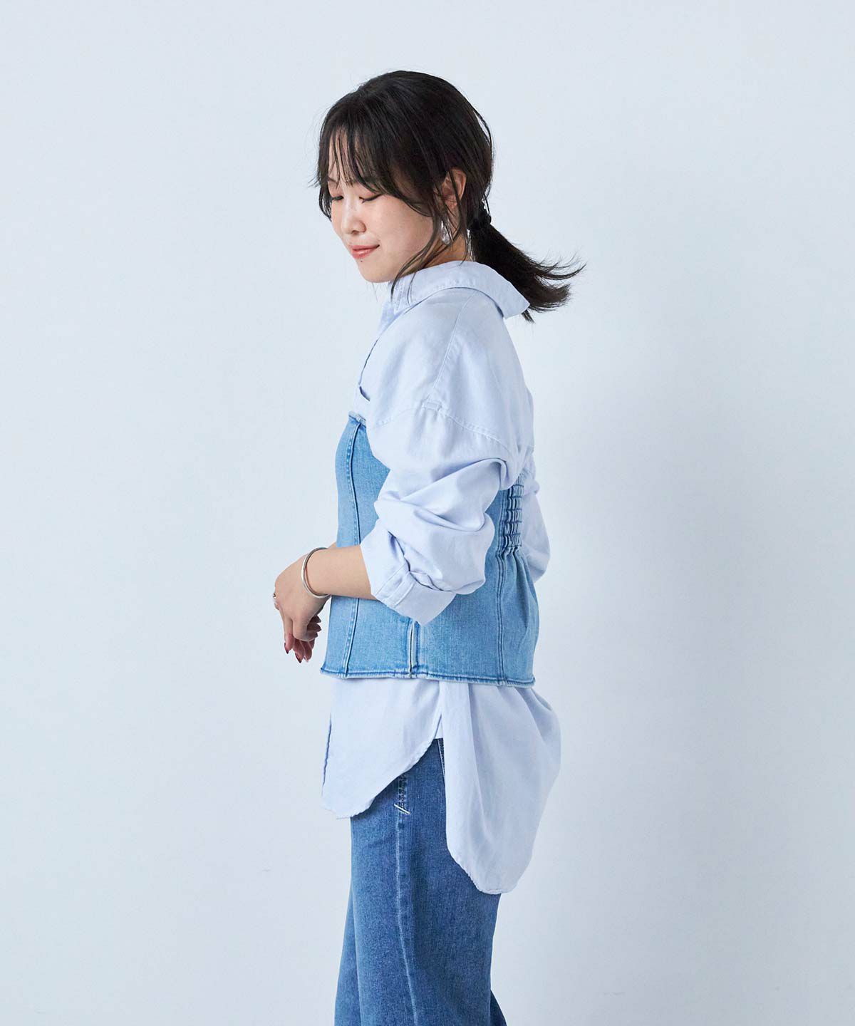 ☆ビ☆様 デニム 36ブルー ワイドベイカーデニムパンツ(36 BLUE): パンツ｜PMbox P&M OFFICIAL