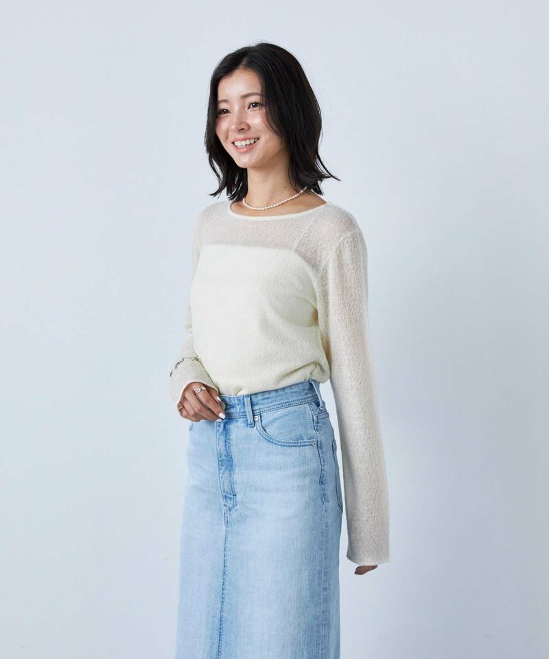 レースジャガードロングスリーブ | カットソー | YANUK ONLINE STORE