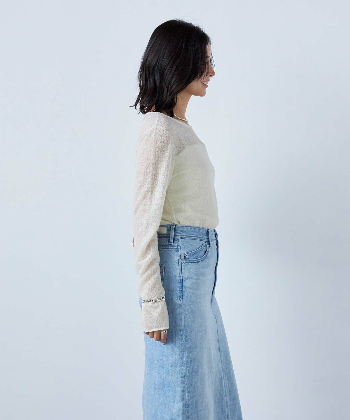 レースジャガードロングスリーブ | カットソー | YANUK ONLINE STORE