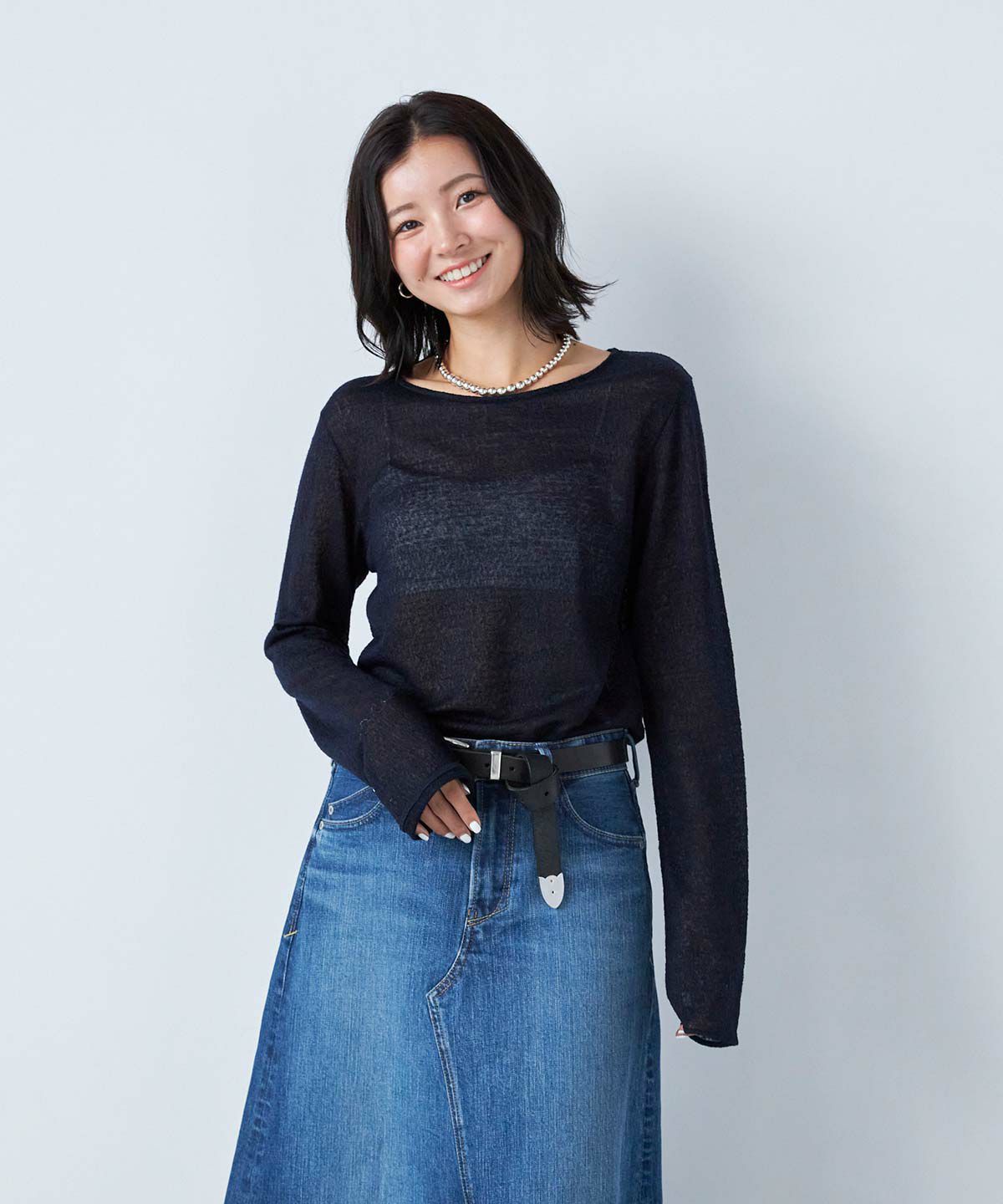 レースジャガードロングスリーブ | カットソー | YANUK ONLINE STORE