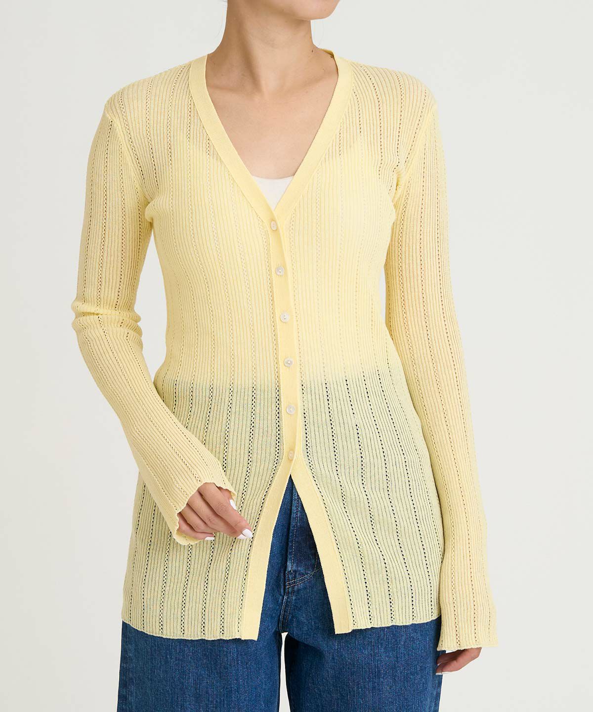 SEAアイレットリブカーディガン&アイレットリブスリーブレスカーディガン アイレットリブ カーディガン – TIME AFTER TIME