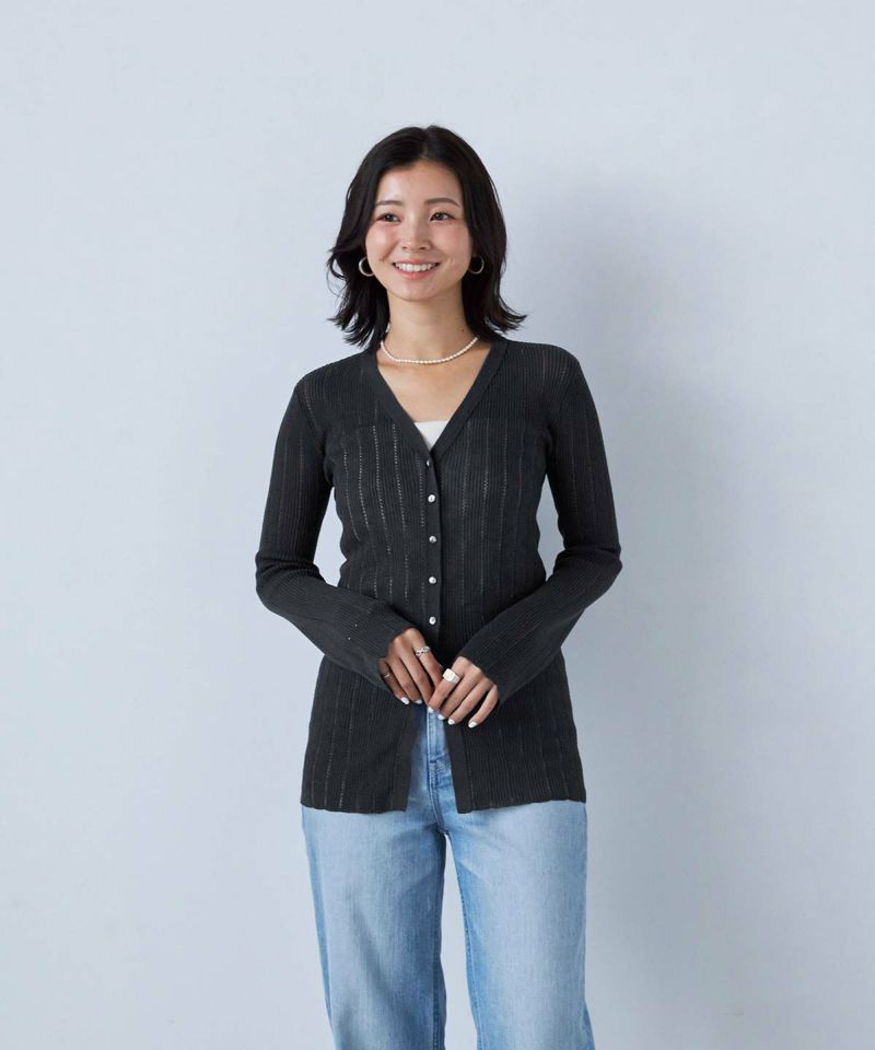 アイレットリブカーディガン | ニット | YANUK ONLINE STORE