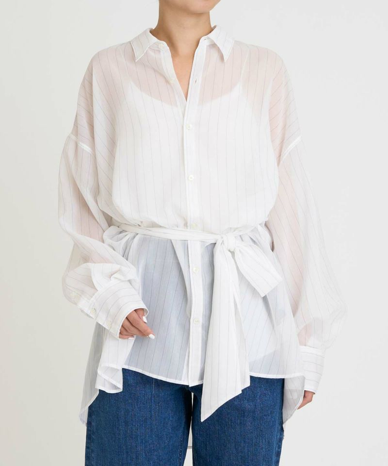3月中旬販売予定】シアーストライプシャツ | シャツ＆ブラウス | YANUK