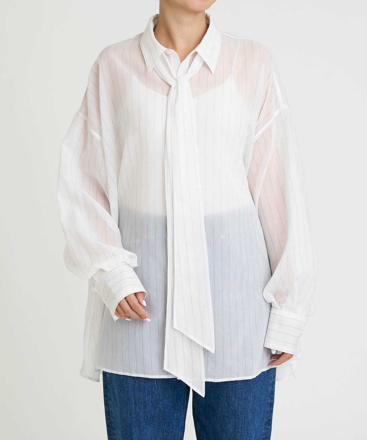 3月中旬販売予定】シアーストライプシャツ | シャツ＆ブラウス | YANUK